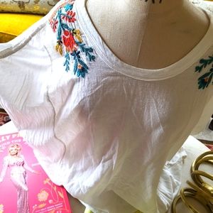 Johnny Was Embroidery Top